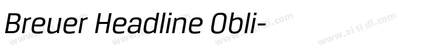 Breuer Headline Obli字体转换